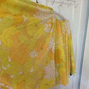 Vintage Upcycled Handmade MidCentury Mod Psychedelic Floral Circle Skirt